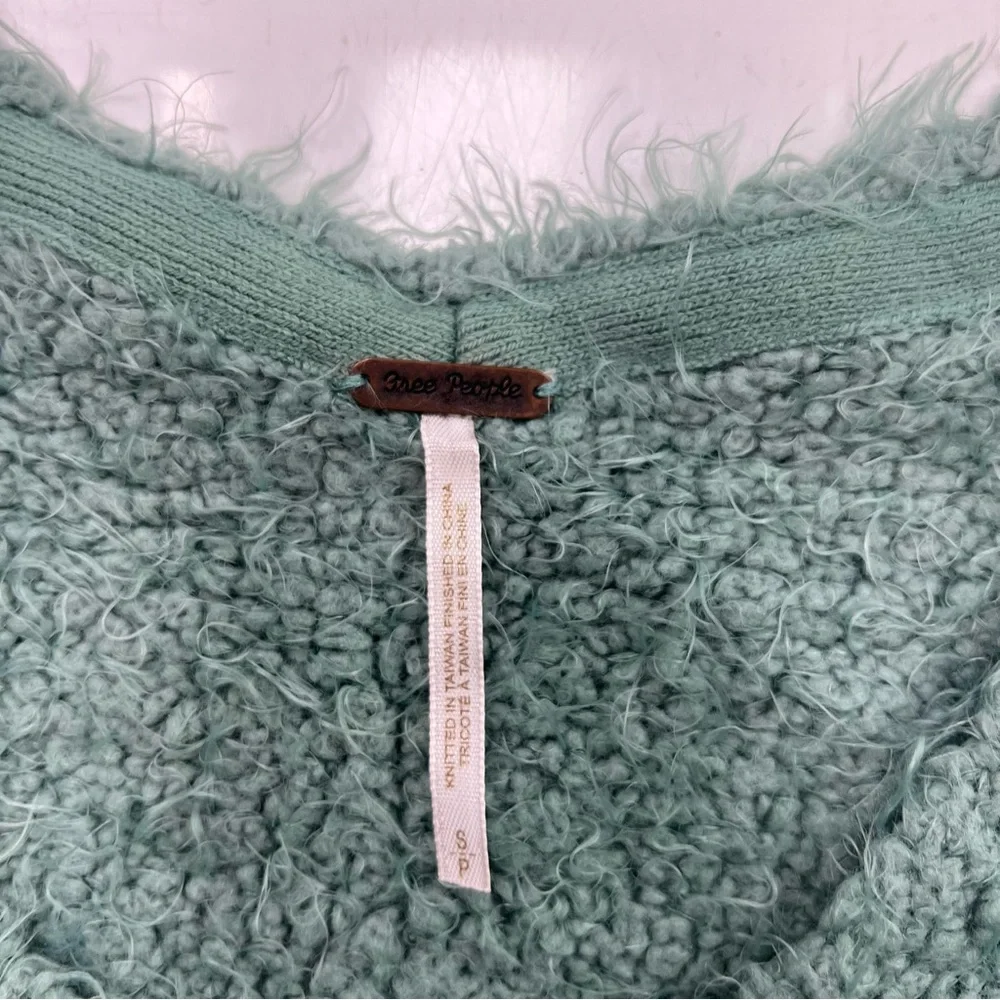 Free People Soft V-Neck Sweater - Mint Green - Picture 4 of 6